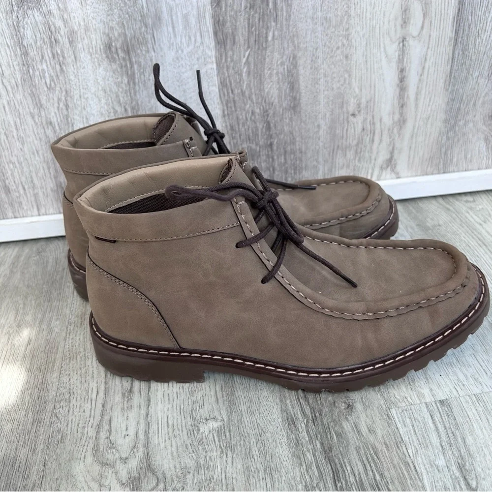 Sonoma Ankle Boots Men's Size 8 Taupe Foster Comfort Lace Up